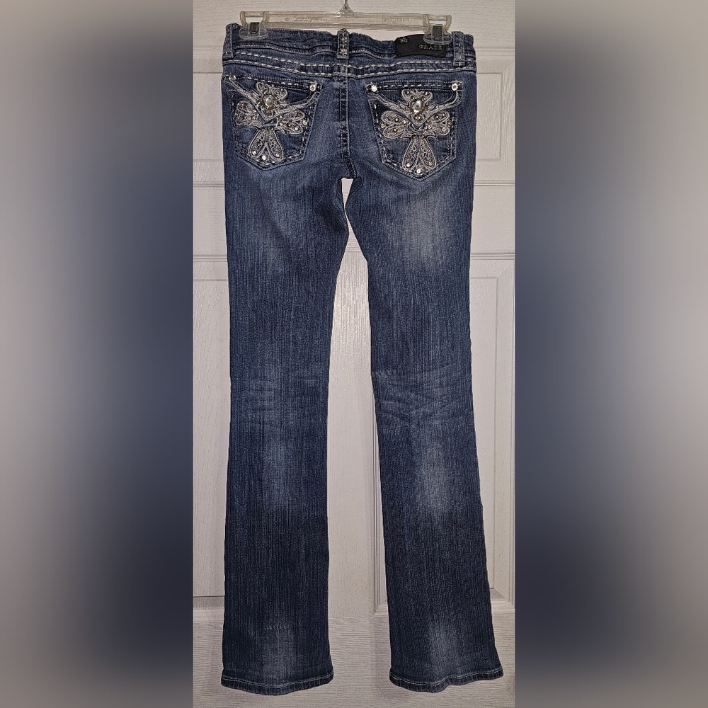 Grace in LA Boot Cut Jeans with Embellished Pockets